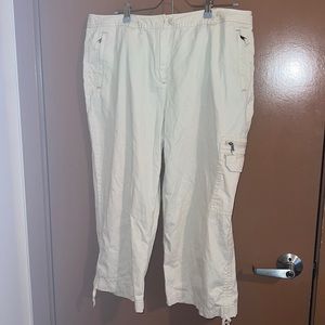 cream colored cargo pants